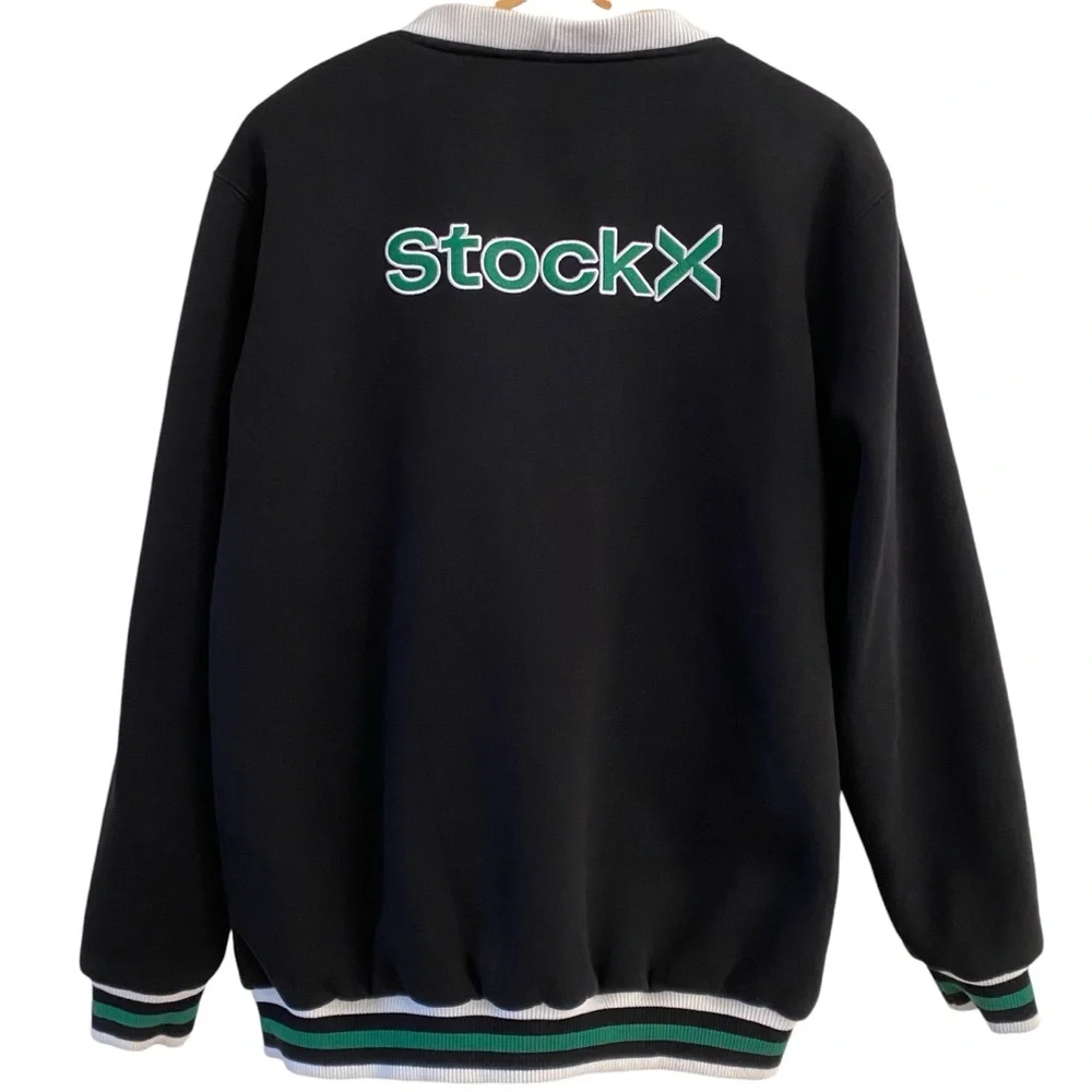 StockX Letterman Sweater Varsity Cardigan Fleece Jacket Employee Issued Medium